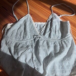 Striped blue Cotten on top